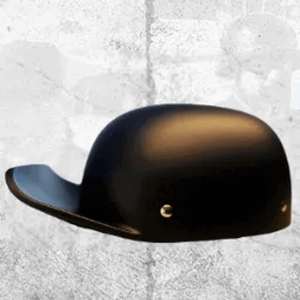 MicroLid Curve -Baseball Motorcycle Helmet Black Matte