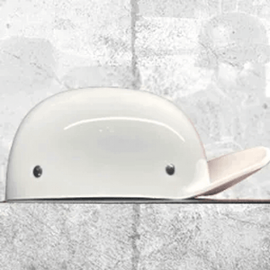 MicroLid Curve -Baseball Motorcycle Helmet White Gloss
