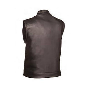Men's Leather Vest "Blaster" FMM690BSF - Skootdog.com