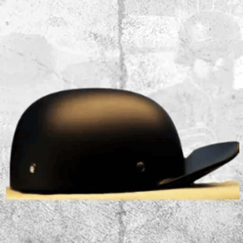 MicroLid Curve -Baseball Motorcycle Helmet Black Matte - Skootdog.com
