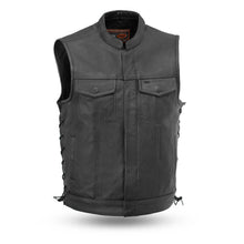 Sniper - Men's Motorcycle Leather Vest - Skootdog.com